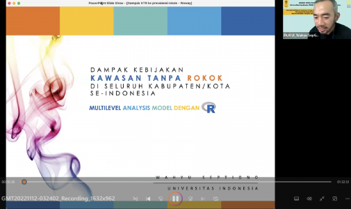FPH UI Online Seminar Series 24 Discusses the Impact of Smoking Free Areas (KTR) Policy on Smoking Prevalence in Indonesia