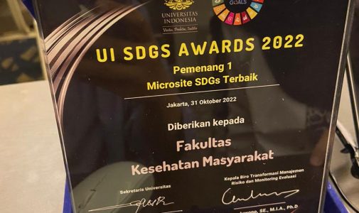 FPH UI Wins the Best SDGs Microsite Achievement at the Universitas Indonesia