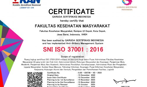 One Step Forward, FPH UI Wins ISO 37001:2016 SMAP Certification